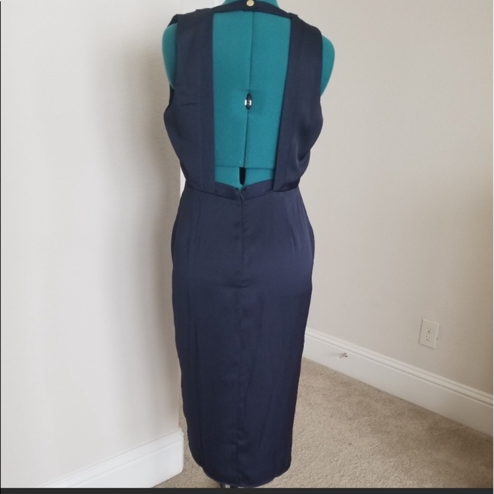 Nwt Asos Size 12 Drape Front Open Back Dress - image 3